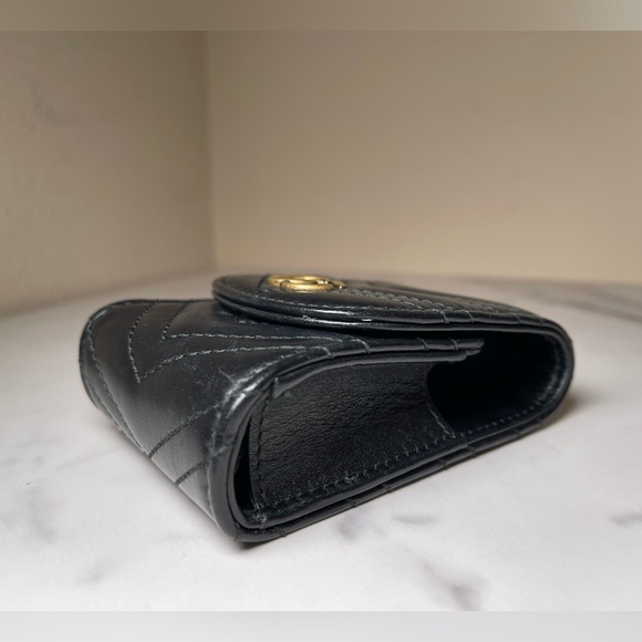 🖤 GUCCI BLACK MARMONT MATELASSE CIGARETTE/ LIPSTICK CASE - Picture 6 of 12